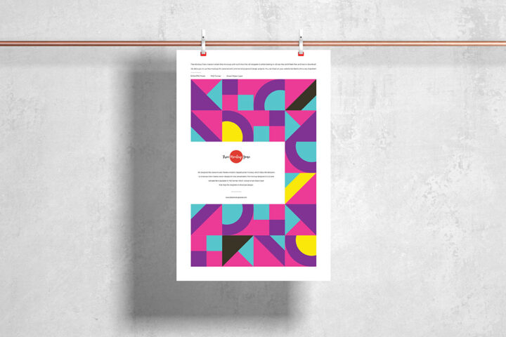 Clipped Hanging Poster – Free Mockup