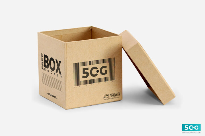 Box With Open Lid – Free Mockup