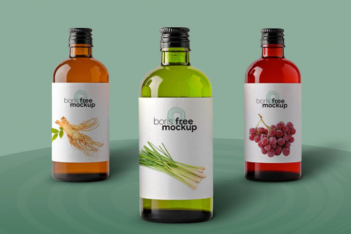 Glass Bottles – Free Mockup