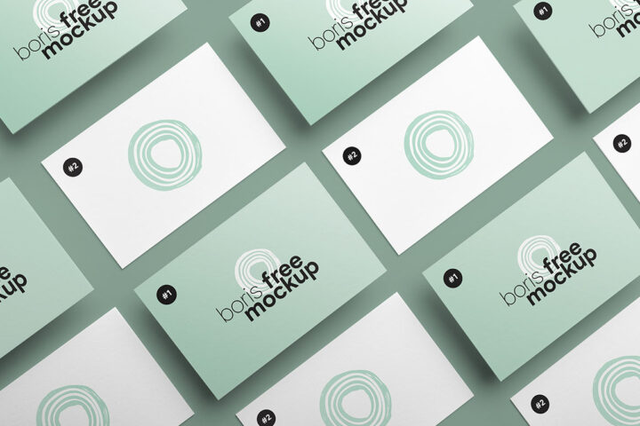 Business Card Grid – Free Mockup