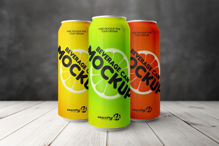 Free PSD Can MockUp