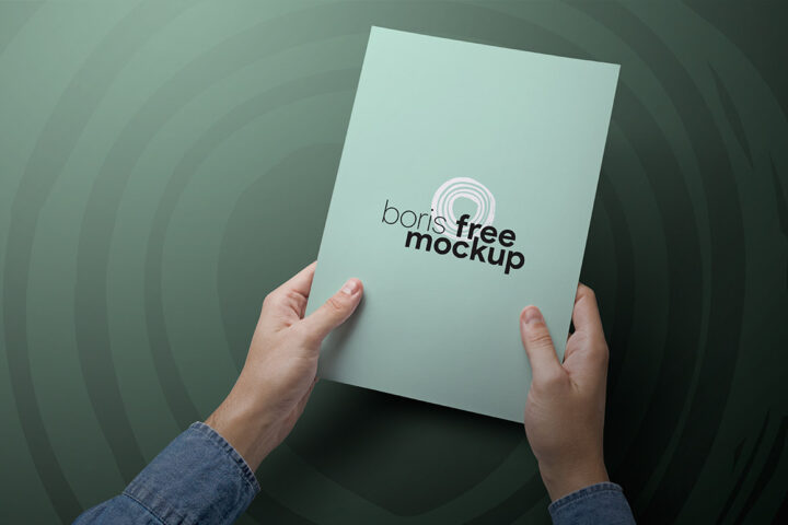 Paper in Hands – Free Mockup