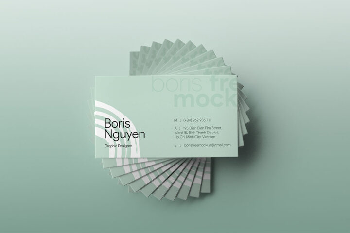 Business Card Tower – Free Mockup