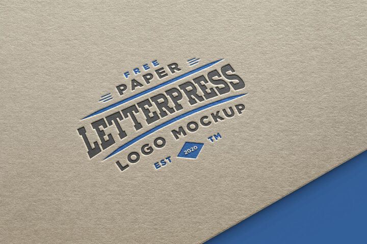 Paper Letterpress Logo – Free Mockup