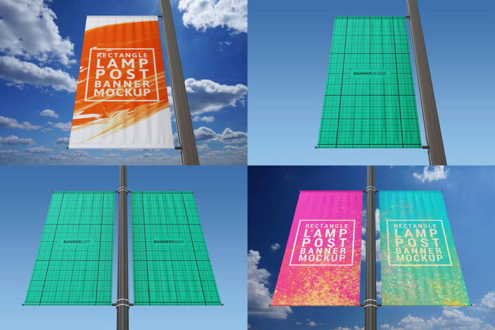 Free Rectangle Lamp Poster Mockup
