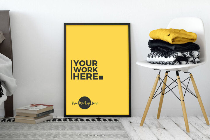 Interior Standing Poster – Free Mockup