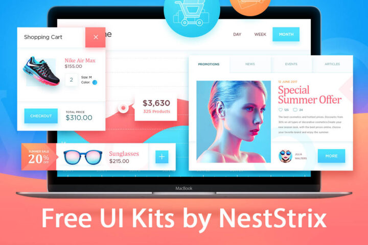 3 Free UI Kits by NestStrix
