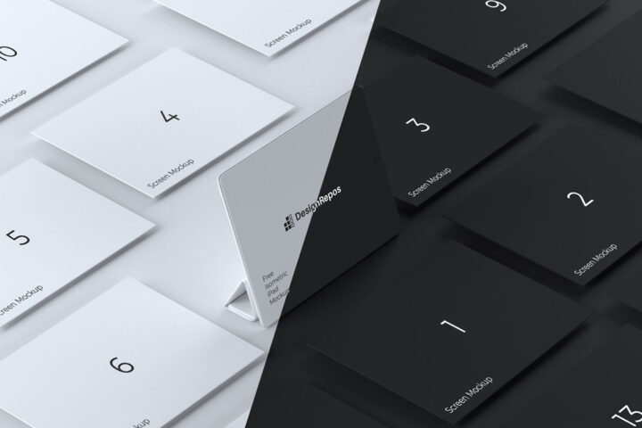 iPad Isometric Screen Mockup