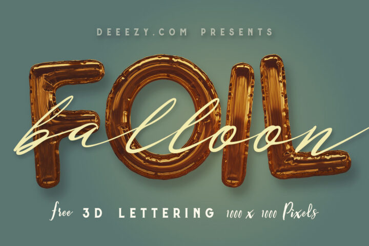Free Foil Balloon 3D Lettering