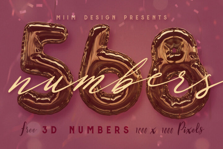 Free Foil Balloon 3D Numbers