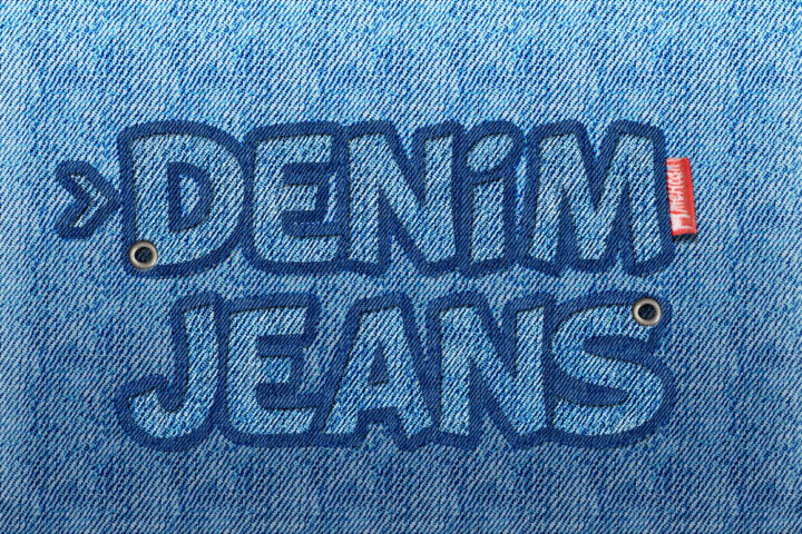 Free Jeans Text Photoshop Template