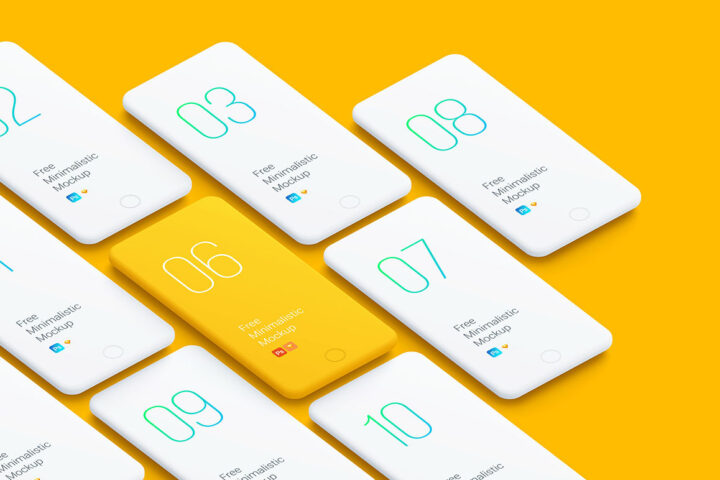 Free Minimalistic Phone Mockups