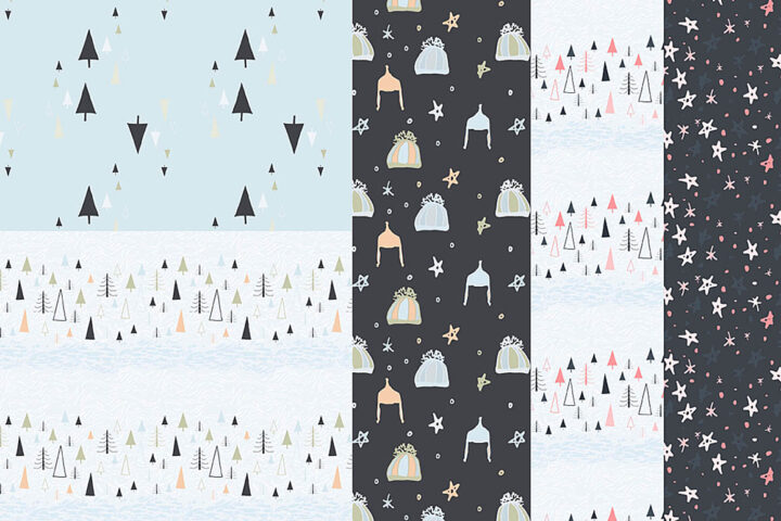 Free Winter Seamless Patterns