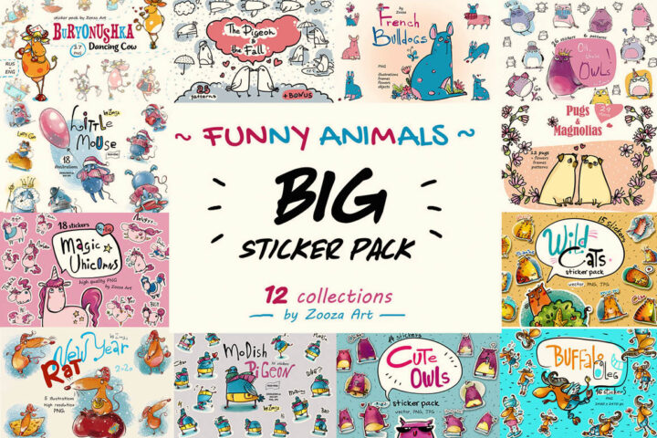 Funny Animals Illustrations