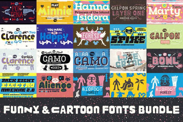 Funny & Cartoon Fonts Bundle