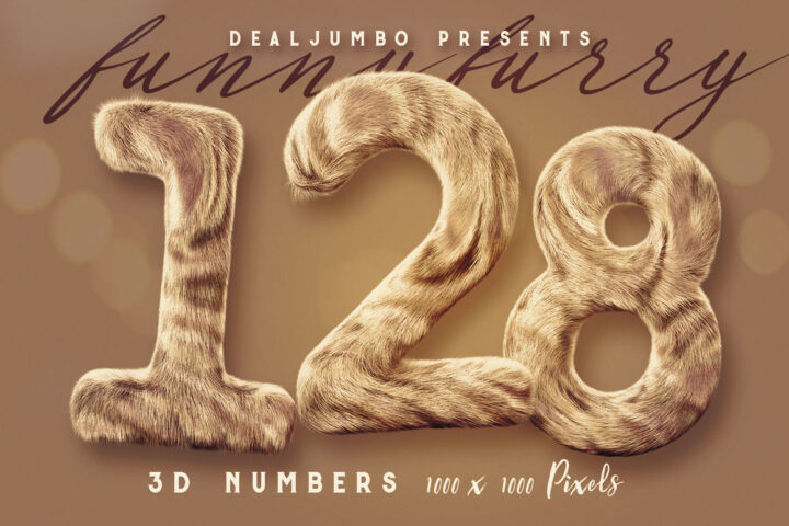 Funny Furry – Free 3D Numbers