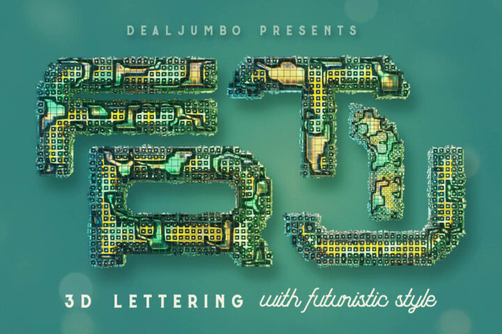 Free Futuristic 3D Lettering