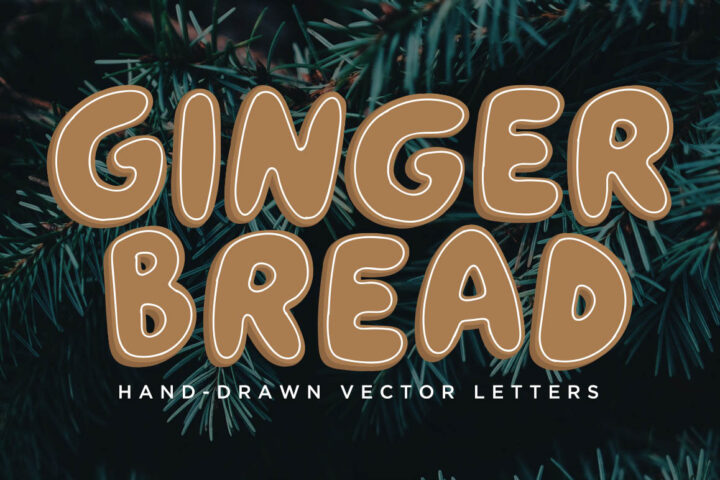 Free Gingerbread Vector Letters
