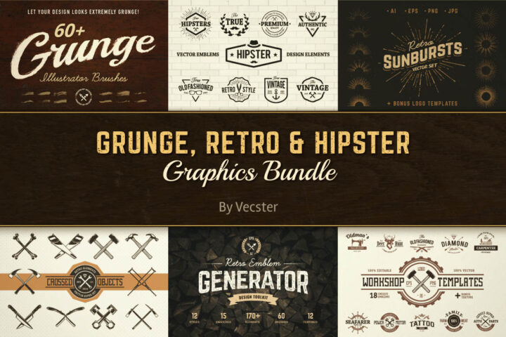 Grunge, Retro & Hipster Graphics