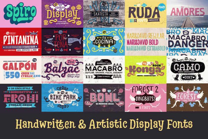Handwritten & Artistic Display Fonts