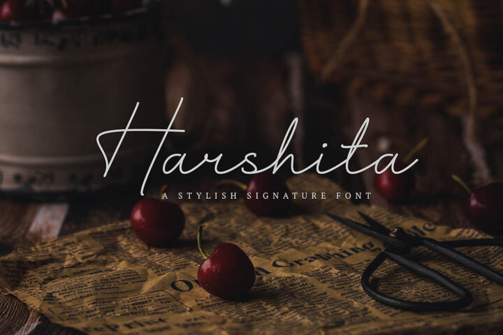 Harshita Signature – Free Font