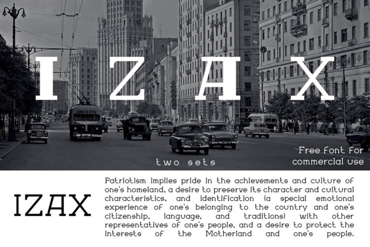 Izax – Free Font