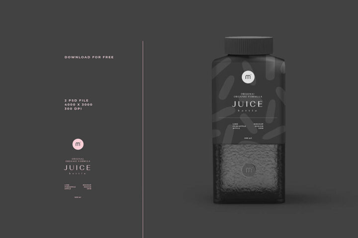 Juice Bottle – Free Mockup