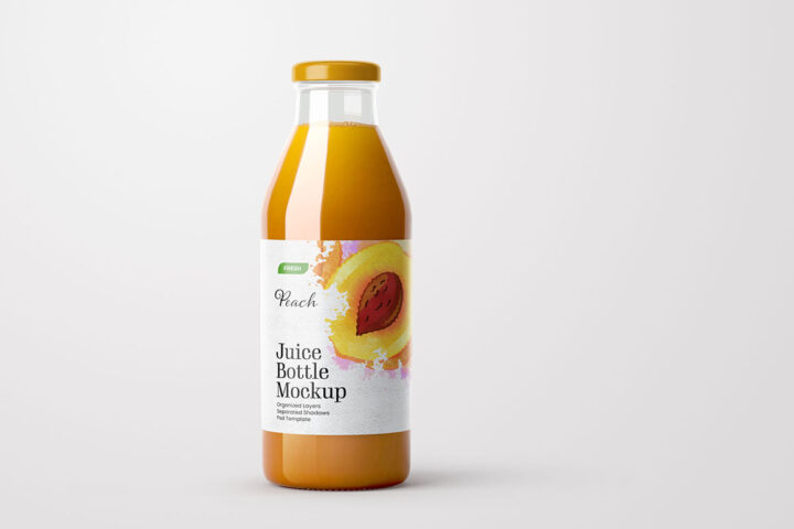 Juice Glass Bottle – Free Mockup