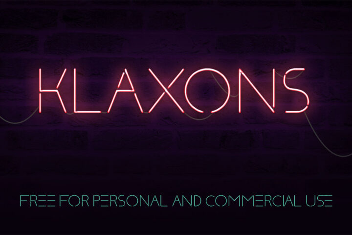 Klaxons – Free Neon Font
