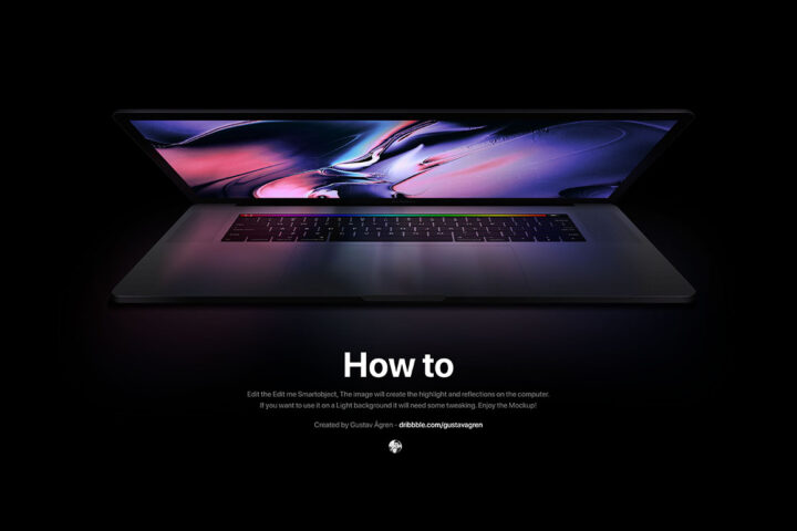 MacBook Pro Reflections Free Mockup