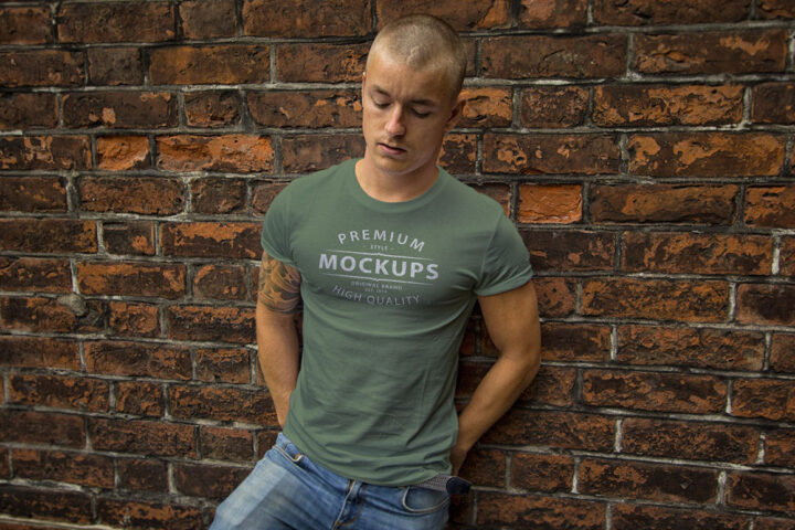 Man T-shirt – Free Mockup