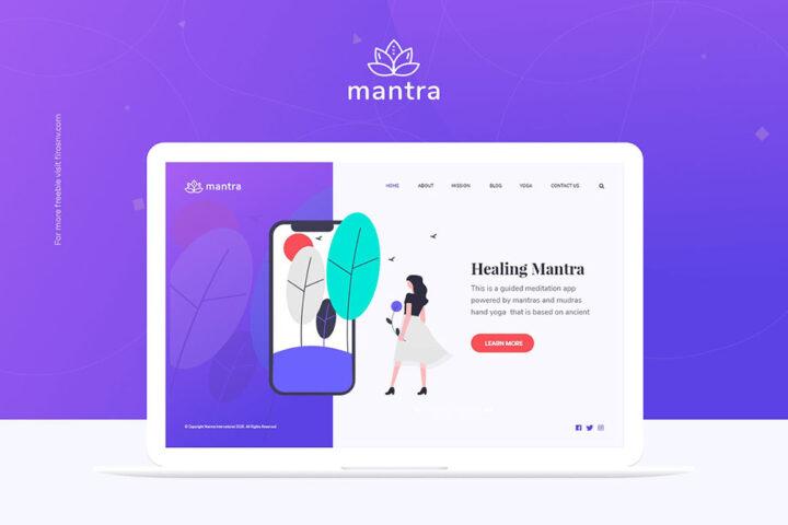 Mantra Yoga – Free UI for Adobe XD