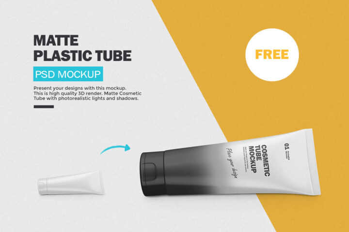 Matte Plastic Tube – Free Mockup