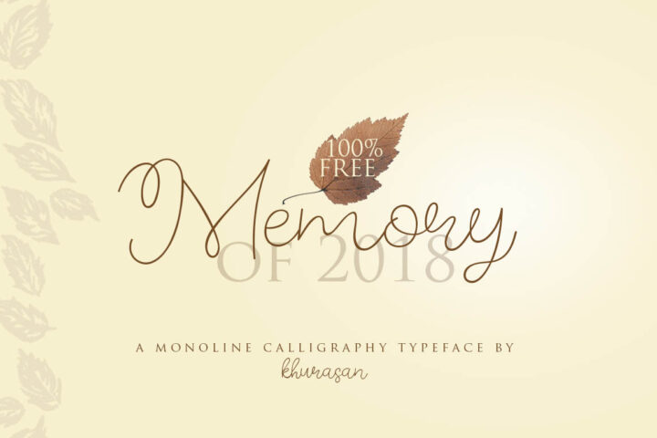 Memory of 2018 – Free Font