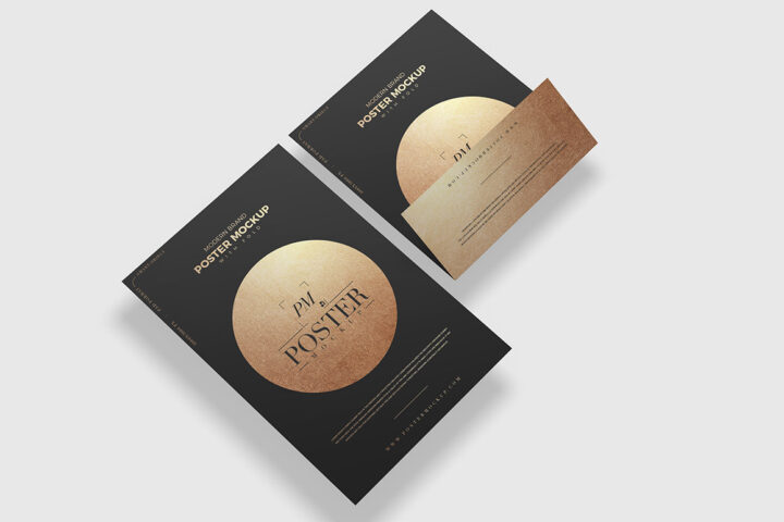Posters With Fold – Free Mockup
