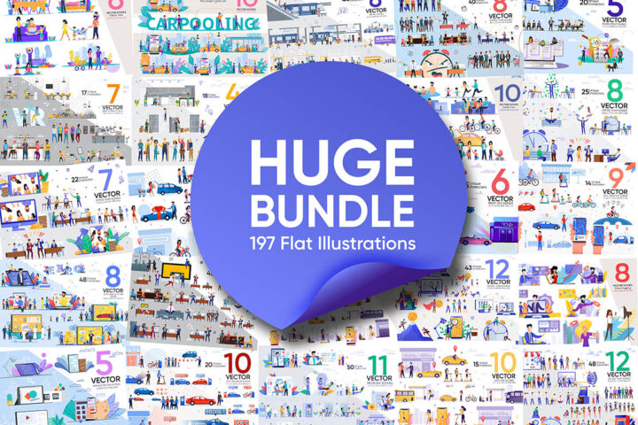 Modern & Flat People Illustrations