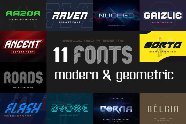 Modern & Geometric Display Fonts