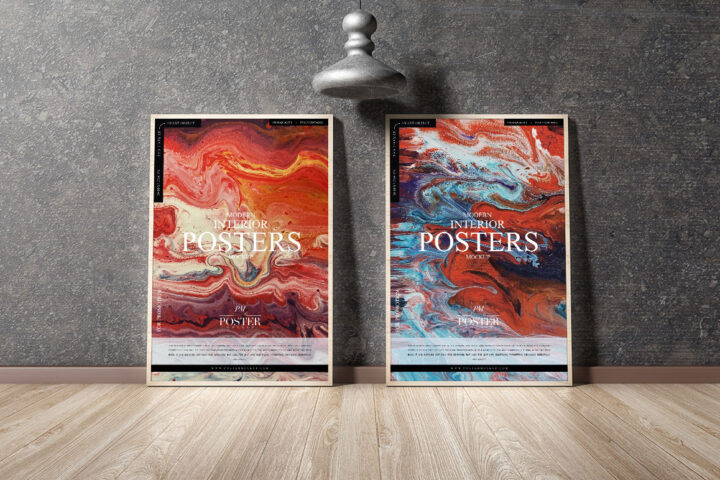 Modern Interior Posters – Free Mockup