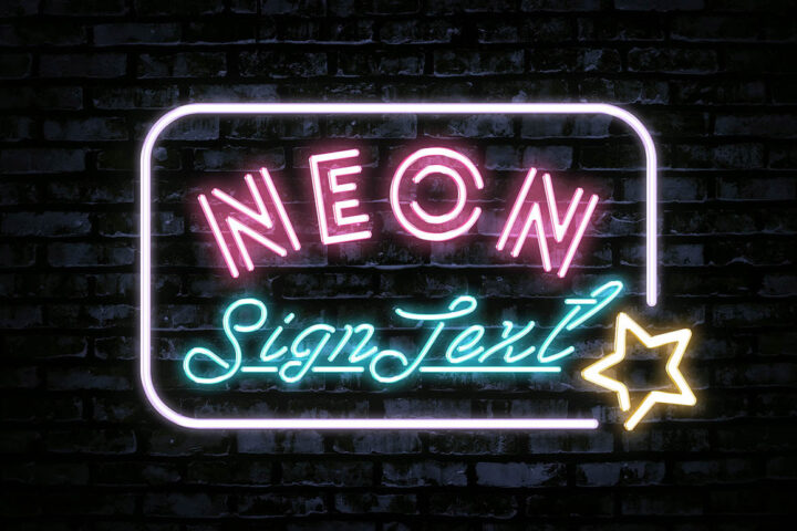 Free Neon Sign Text Effect