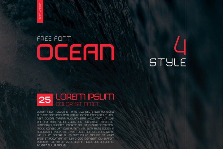 Ocean – 4 Free Fonts