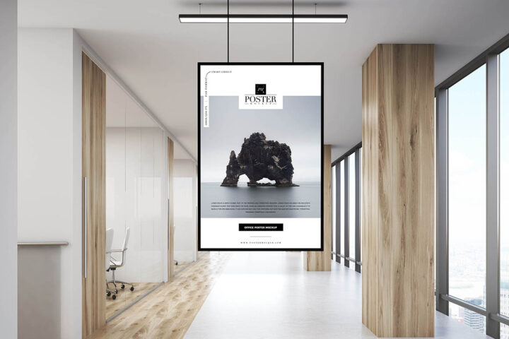 Office Hanging Poster – Free Mockup