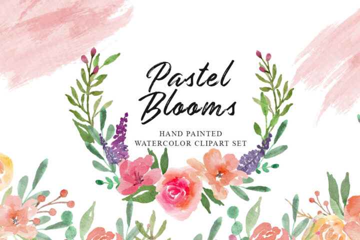 Pastel Blooms Watercolor Set