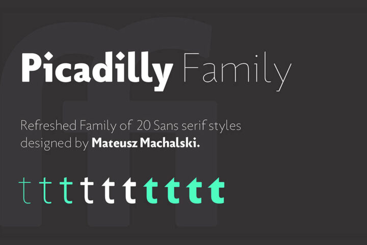 Picadilly – 20 Clean Fonts