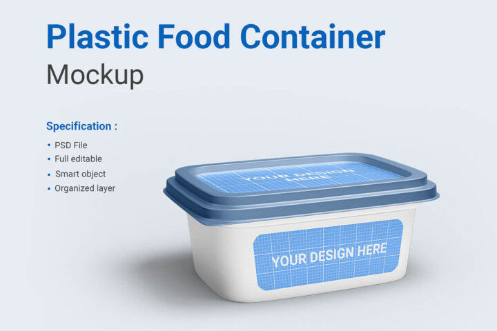 Plastic Food Container – Free Mockup