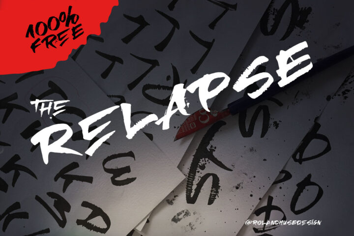 Relapse – Free Brush Font