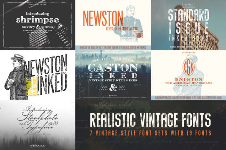 Realistic Vintage Fonts