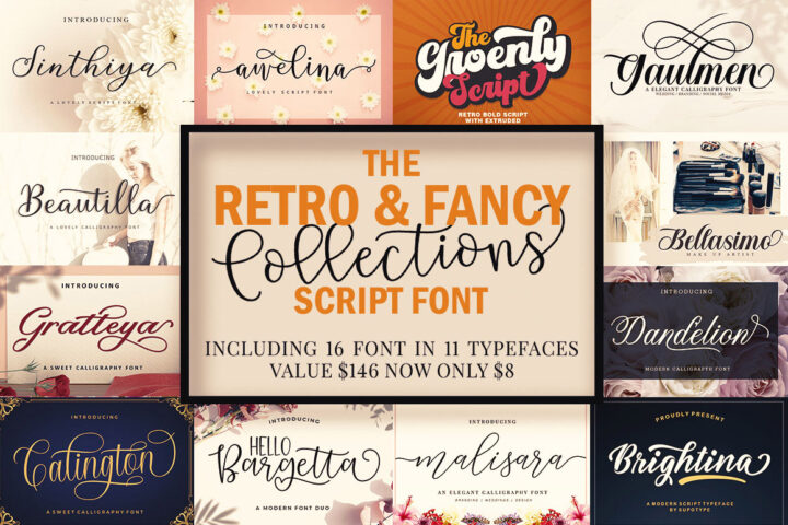 Retro & Fancy Script Fonts