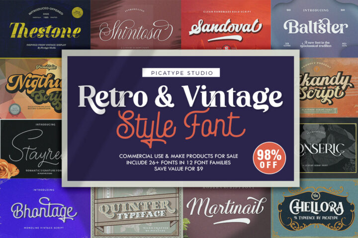 Retro & Vintage Style Fonts