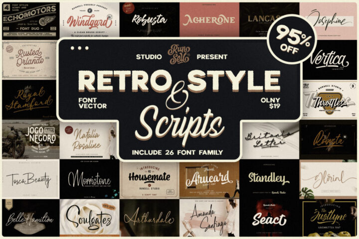 Retro Style Fonts & Scripts