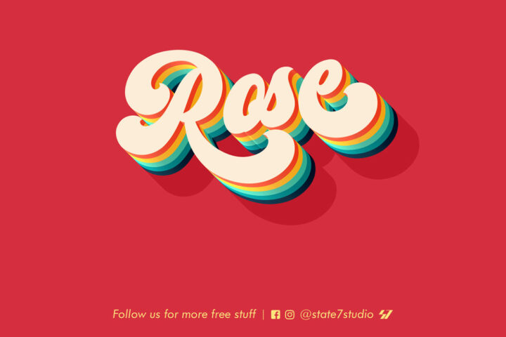 Vintage Rose – Free Text Effect